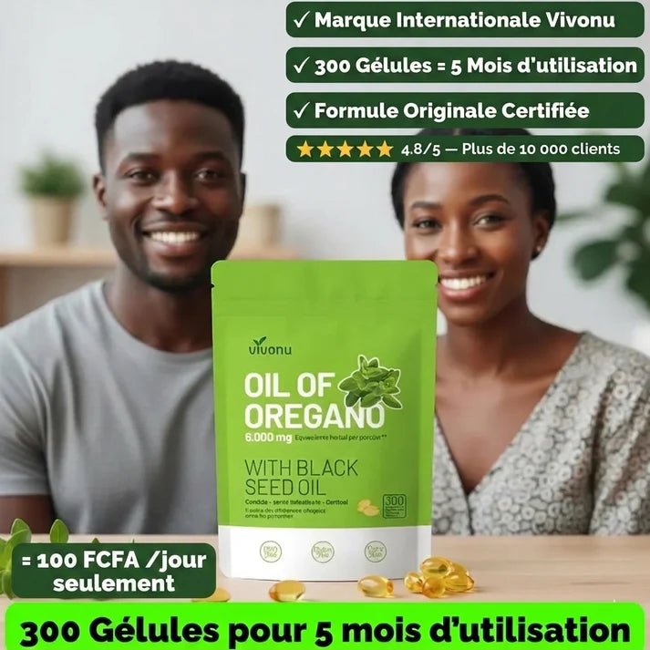 Huile d’Origan + Huile de Nigelle – 300 Gélules